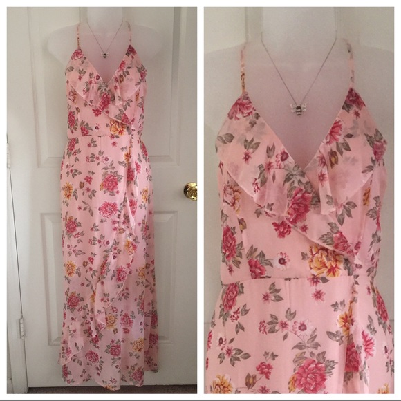 No Boundaries Dresses & Skirts - Pink Floral Maxi Dress